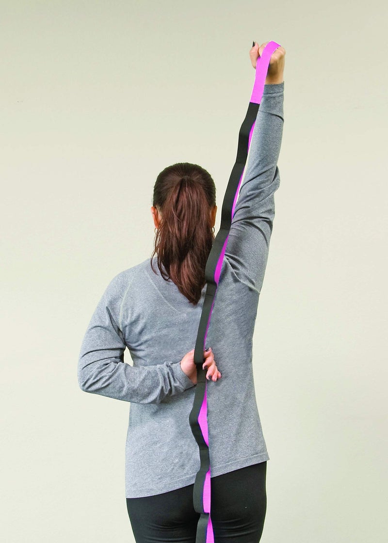 RangeMaster Dual Stretch Strap | Static and Elastic Side With Center Loop | Perfect for Yoga, Pilates, and Physical Therapy | Flexibility and Range of Motion Tool | Pink - Image 5